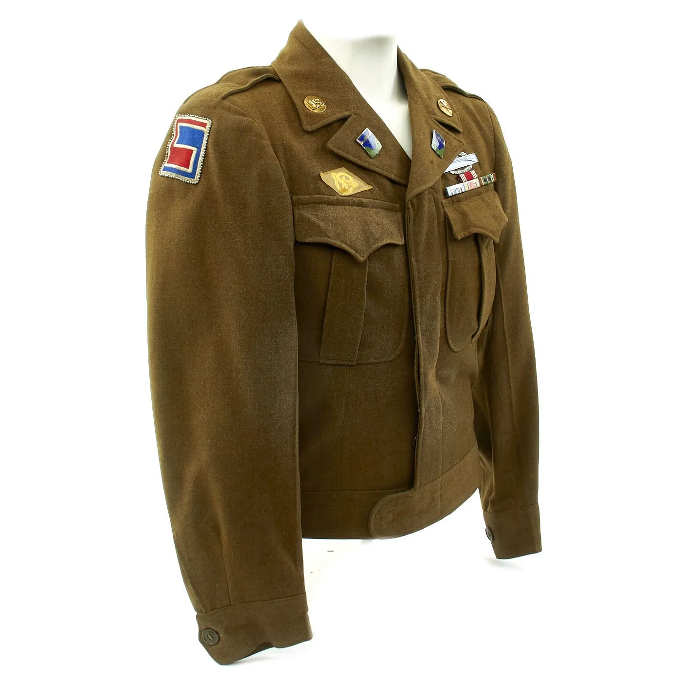 Original U.S. Named Anti-Tank Company 271st Infantry Regiment Named Ike Jacket with Reseach