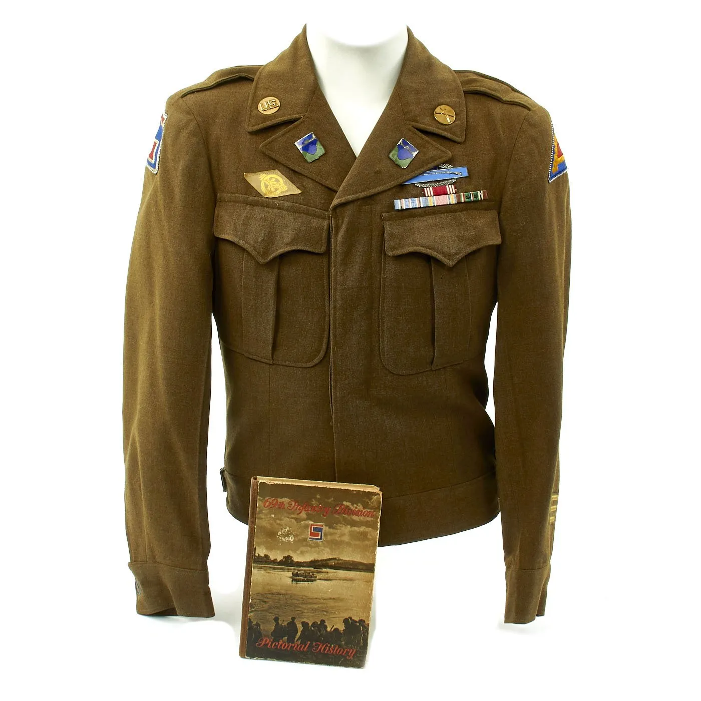 Original U.S. Named Anti-Tank Company 271st Infantry Regiment Named Ike Jacket with Reseach