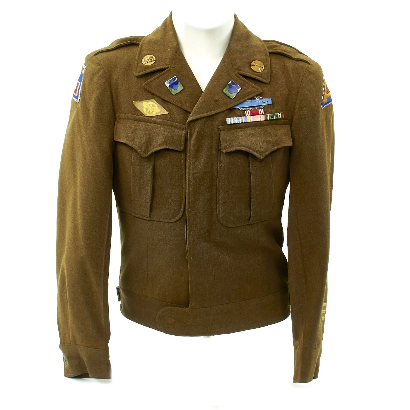 Original U.S. Named Anti-Tank Company 271st Infantry Regiment Named Ike Jacket with Reseach