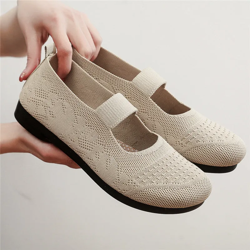 Owlkay Weaving Breathable Loafers  Comfortable Walking Casual Flats Shoes WF01