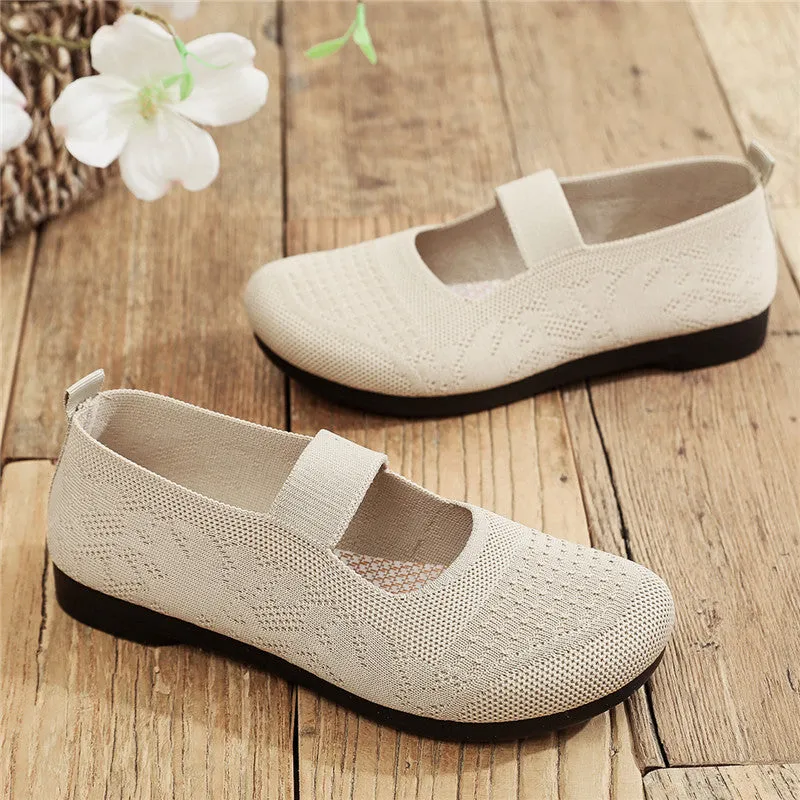 Owlkay Weaving Breathable Loafers  Comfortable Walking Casual Flats Shoes WF01