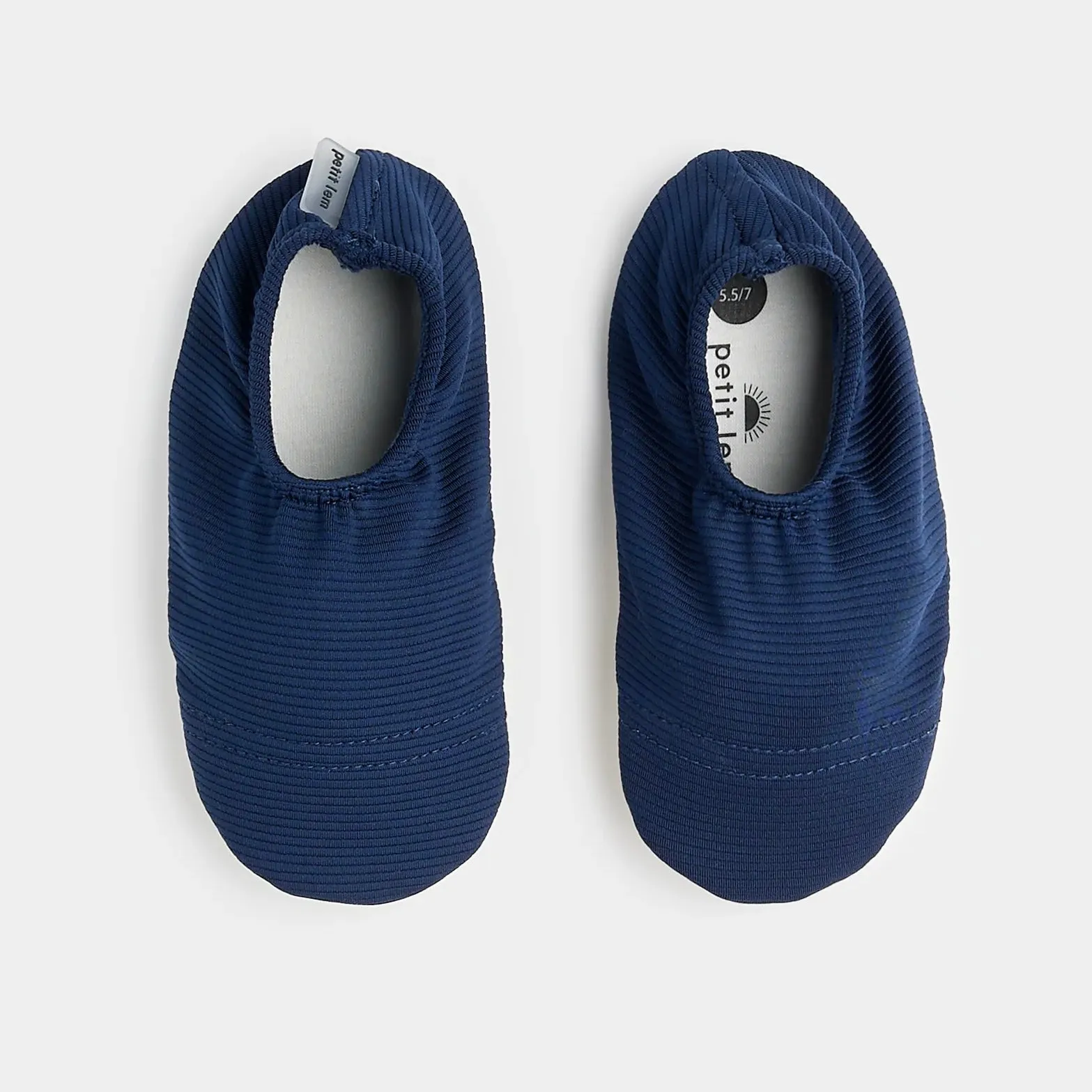 Petit Lem Ribbed Navy Swim Slippers