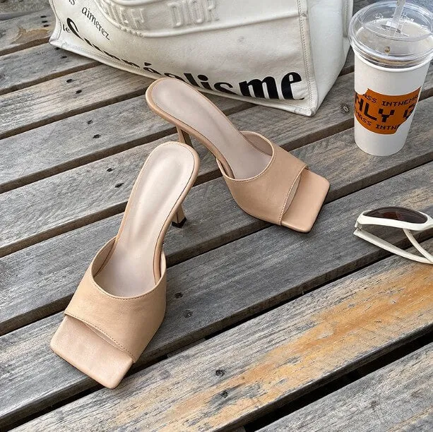 Petite Open Toe Heeled Summer Shoes DS92