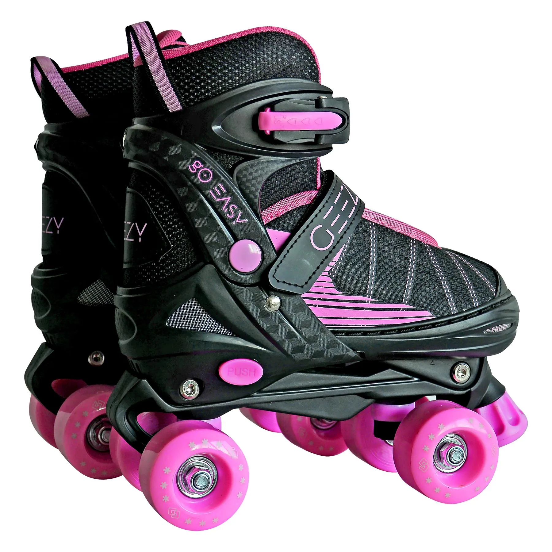 Pink & Black Adjustable Roller Skates