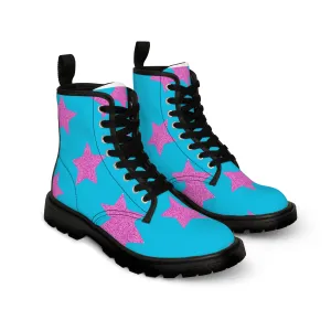 Pink Stars - Inovax Men's Canvas Boots