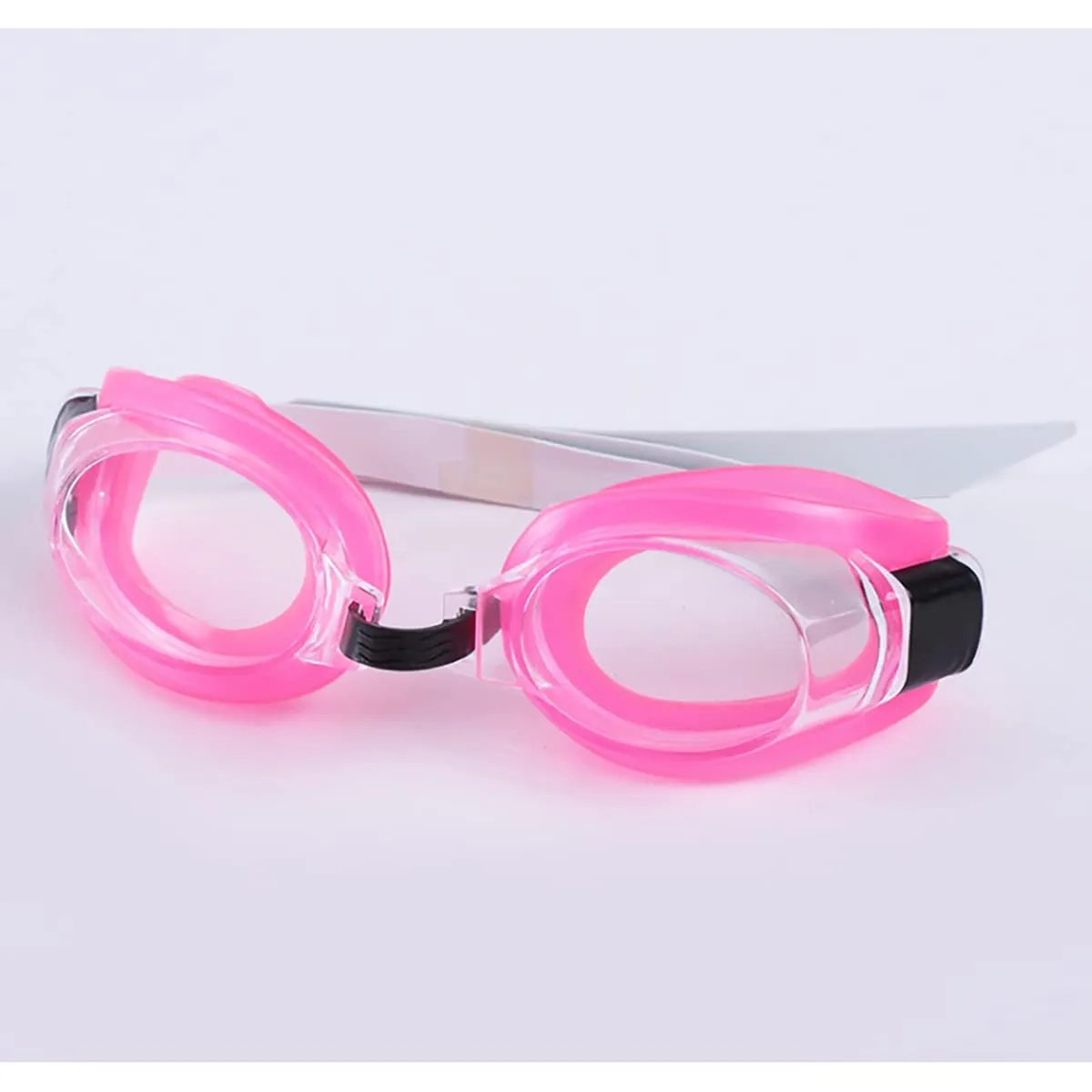 Pink Swimming Cap and Goggle combo for all age groups- One size fits all