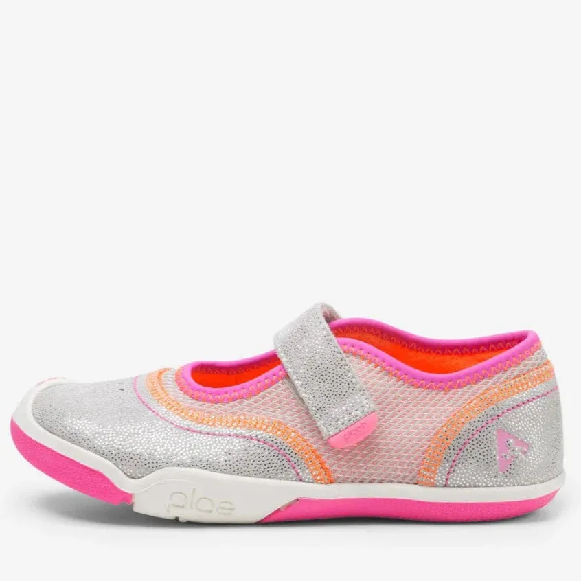 PLAE Kids Emme Silver / Pink Sneaker Shoes