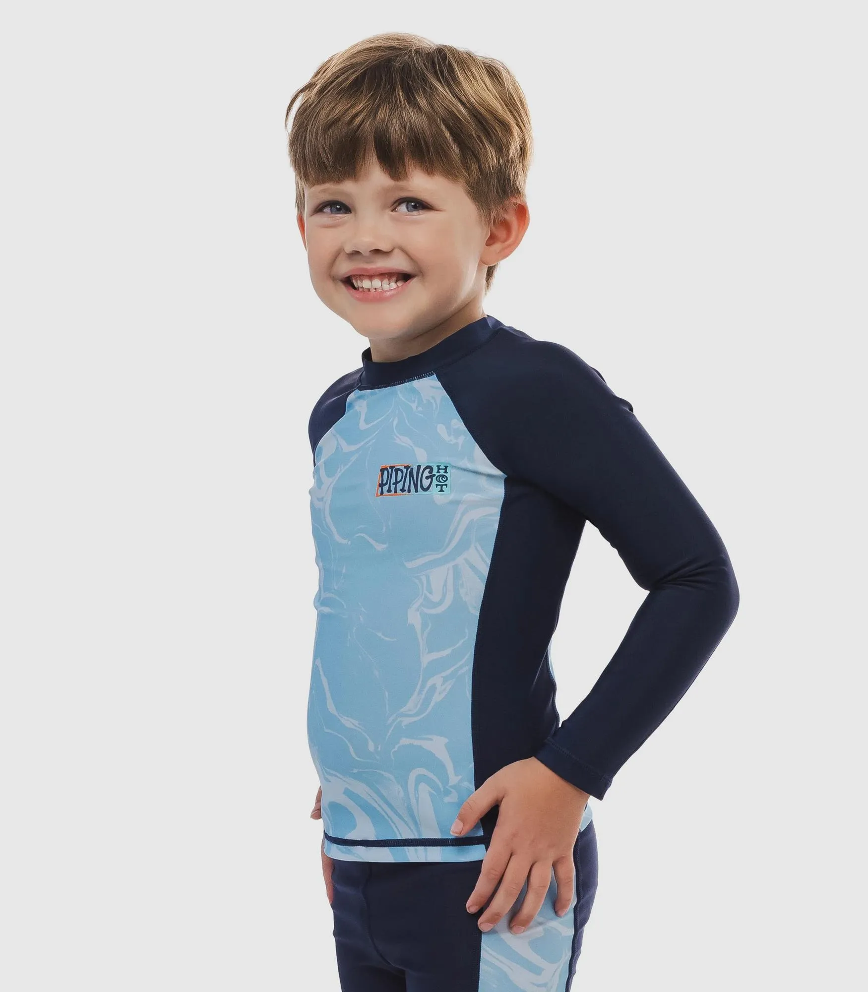 popular  Piping Hot Long Sleeve Swim Rash Vest