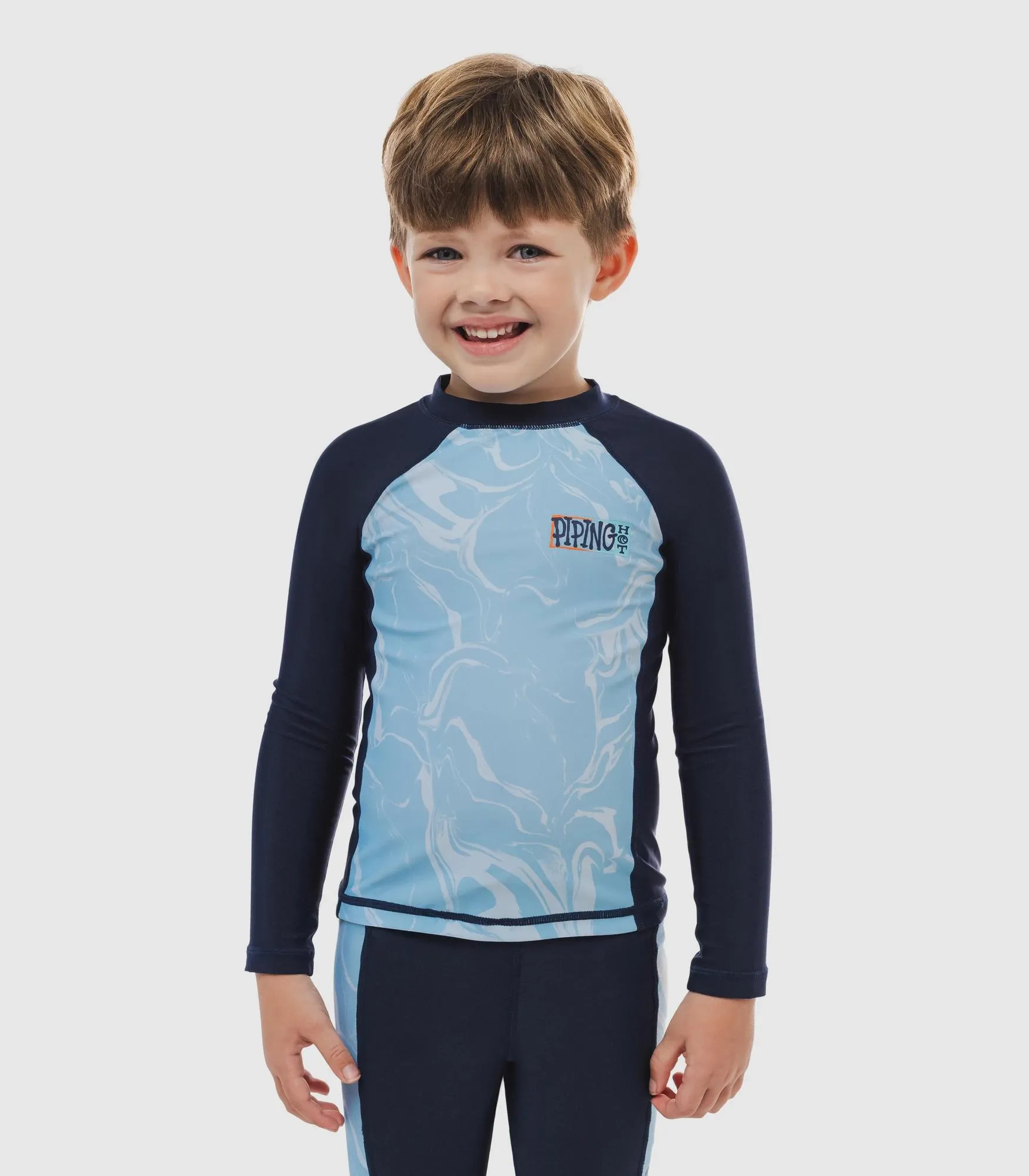 popular  Piping Hot Long Sleeve Swim Rash Vest