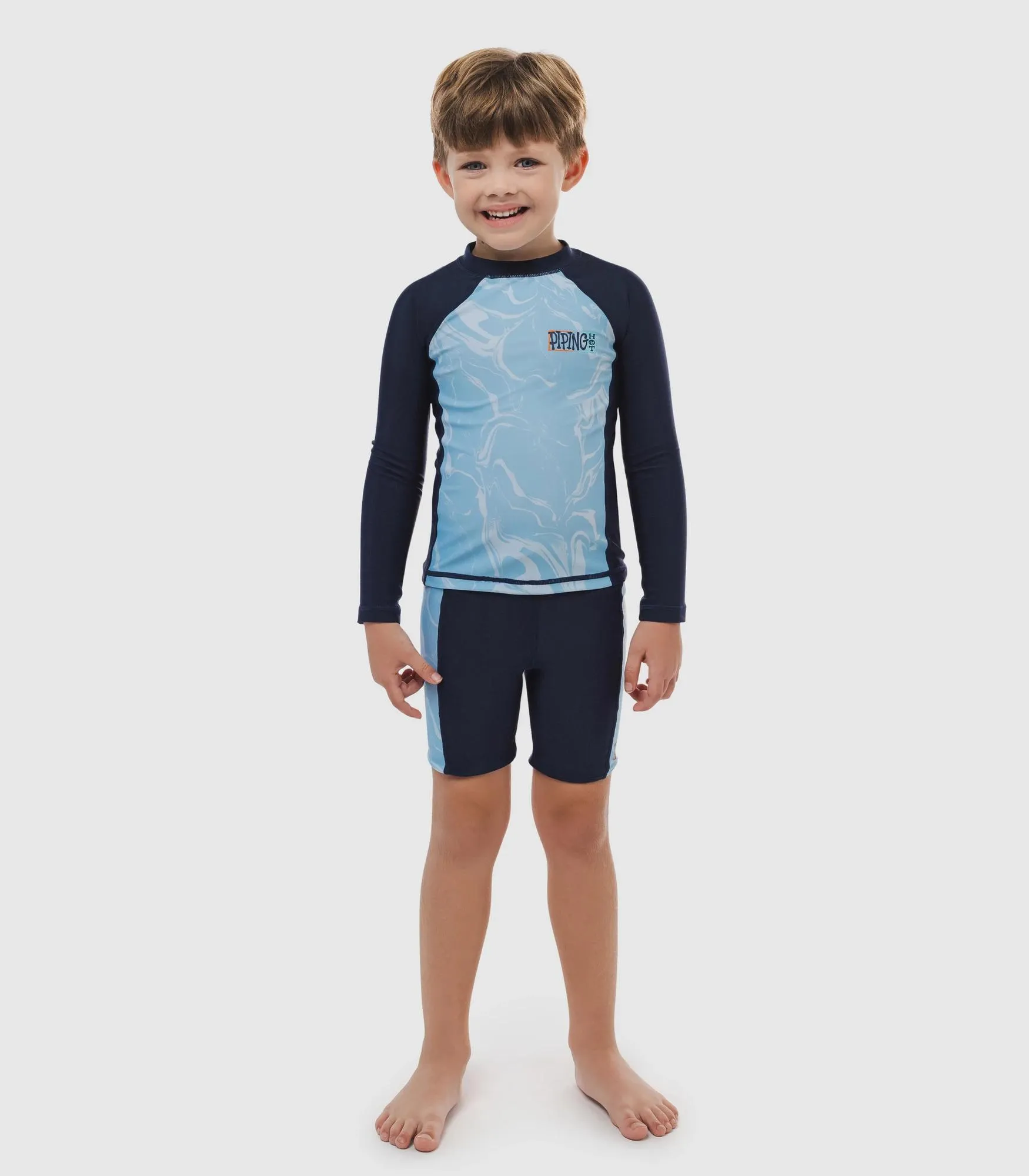 popular  Piping Hot Long Sleeve Swim Rash Vest