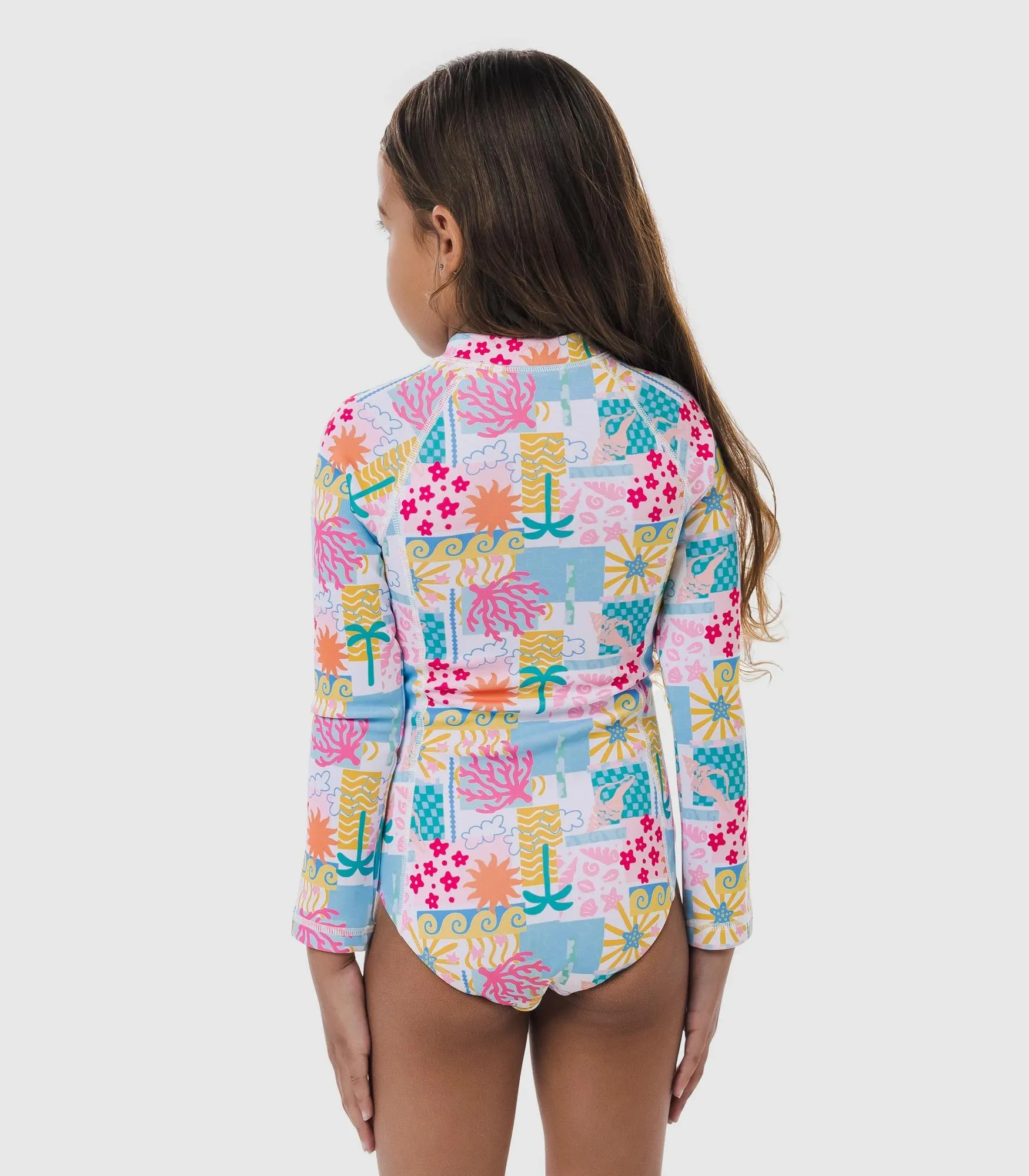 popular  Piping Hot Long Sleeve Swim Surfsuit