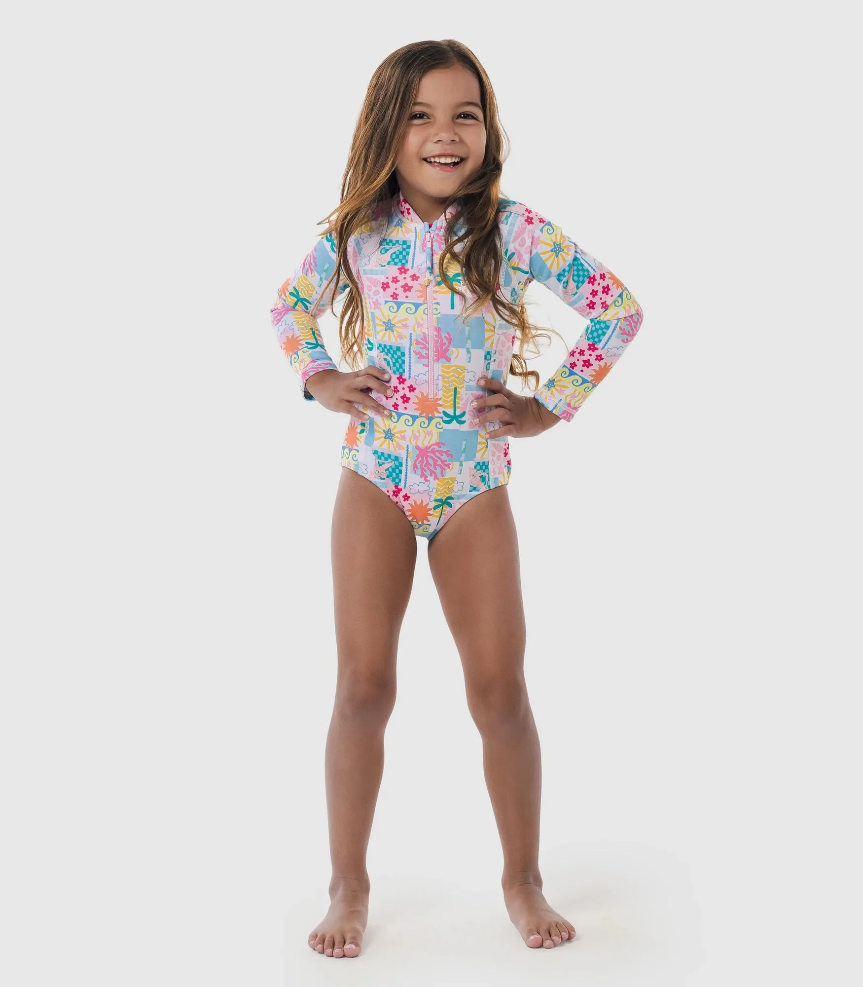 popular  Piping Hot Long Sleeve Swim Surfsuit