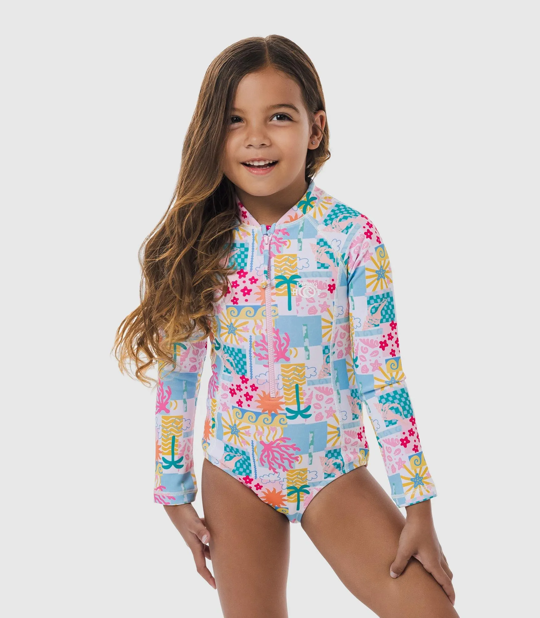 popular  Piping Hot Long Sleeve Swim Surfsuit