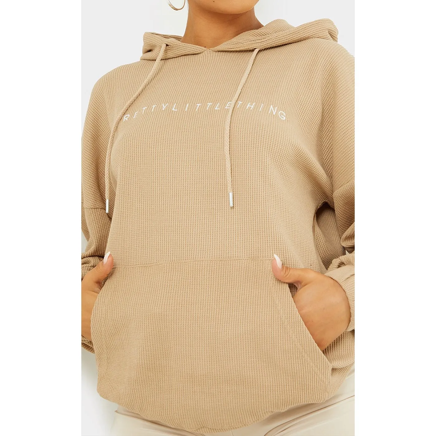 PTL Sand Oversized Waffle Hoodie