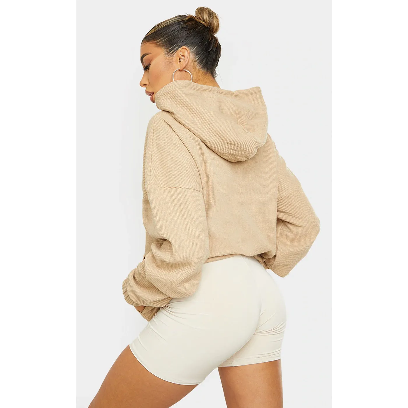 PTL Sand Oversized Waffle Hoodie