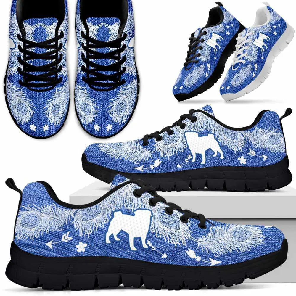 Pug Sneaker, Pug Dog Lovers Sneakers Running Shoes Gift Women Men, Pug Shoes