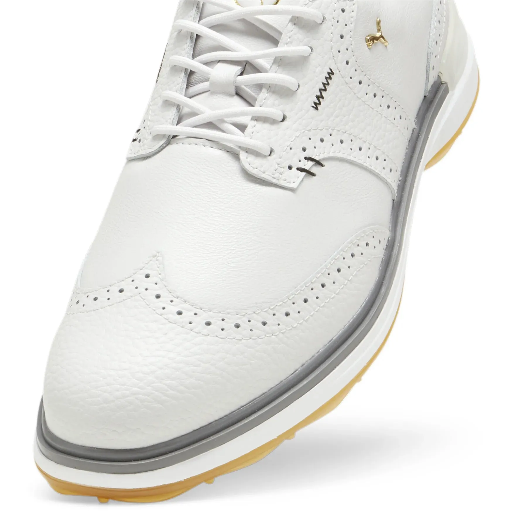 Puma AVANT Wingtip Spikeless Golf Shoes - Feather Gray/Slate Gray