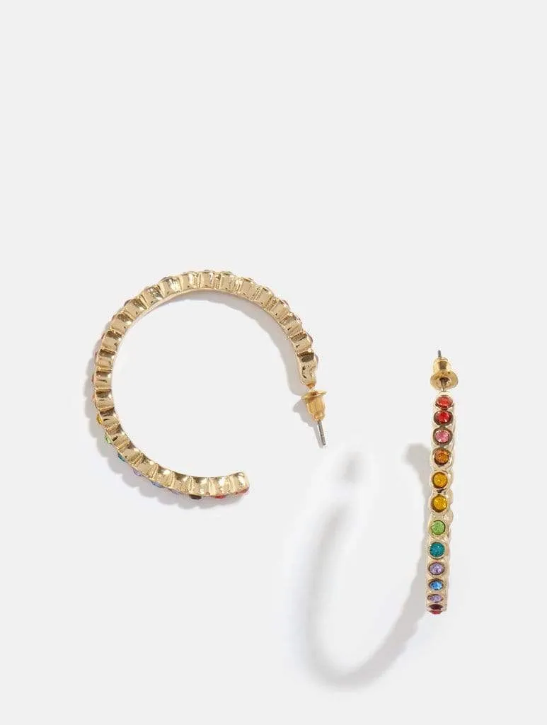 Rainbow Hoop Earrings