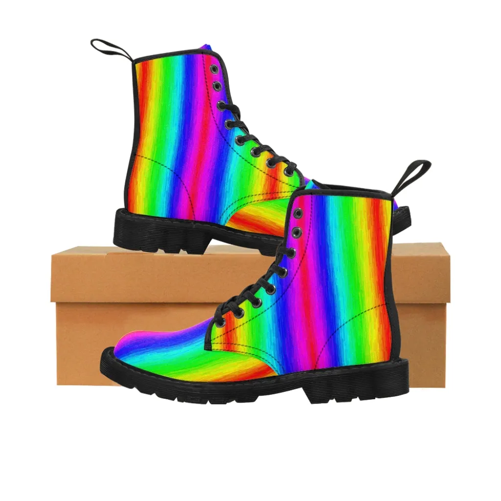 Rainbow Women's Canvas Boots