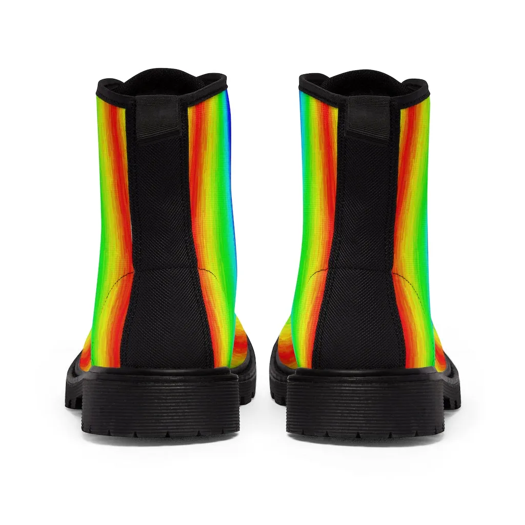 Rainbow Women's Canvas Boots