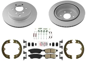 Rear Coated Rotors & AmeriBRAKES Pads For Nissan Pathfinder 2005-2012