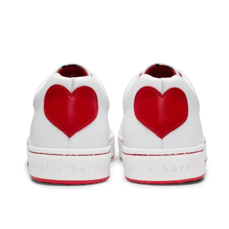 Royal Albartross Queen of Hearts Shoe - White/Red