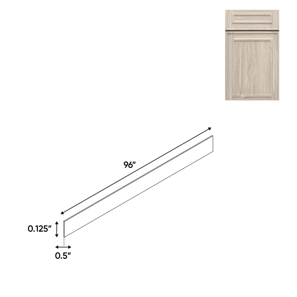 RTA - Elegant Shaker Ivory - Plywood Toe Kick - 96"L x 0.12"T