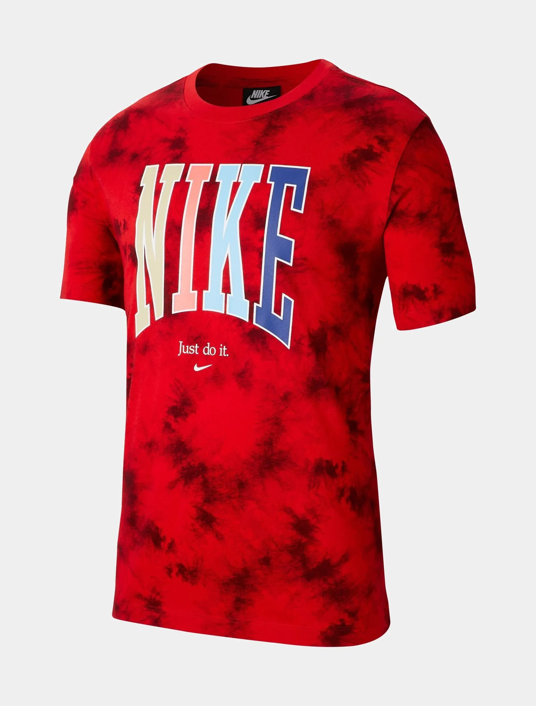 RWB Tie Dye Mens T-Shirt (Red)