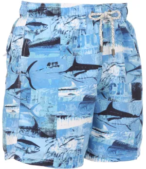 Sakkas Rayen Short Braided Drawstring Printed Skate Surf Board Short Swim Trunk