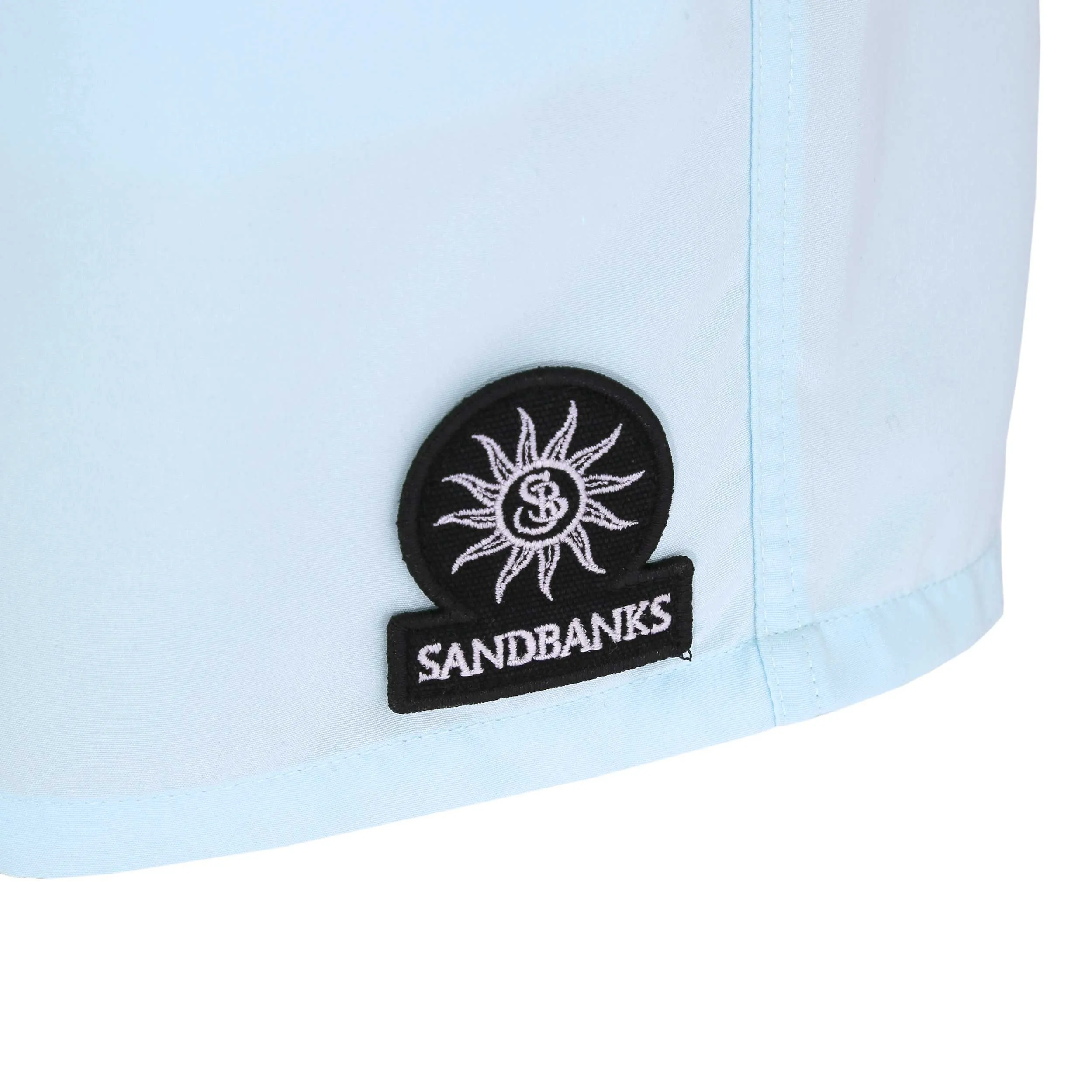 Sandbanks Badge Logo Swim Shorts in Crystal Blue