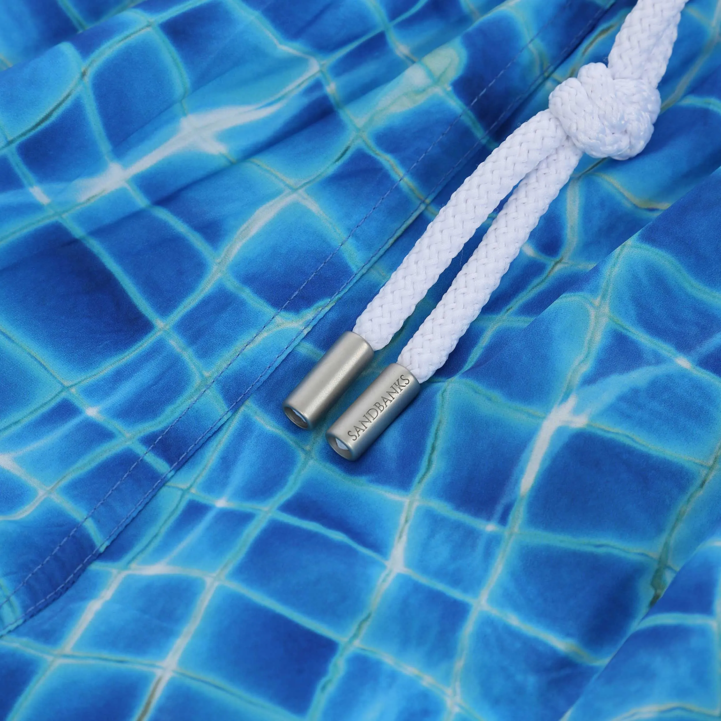 Sandbanks Mosaic Pool Side Swim Shorts in Blue