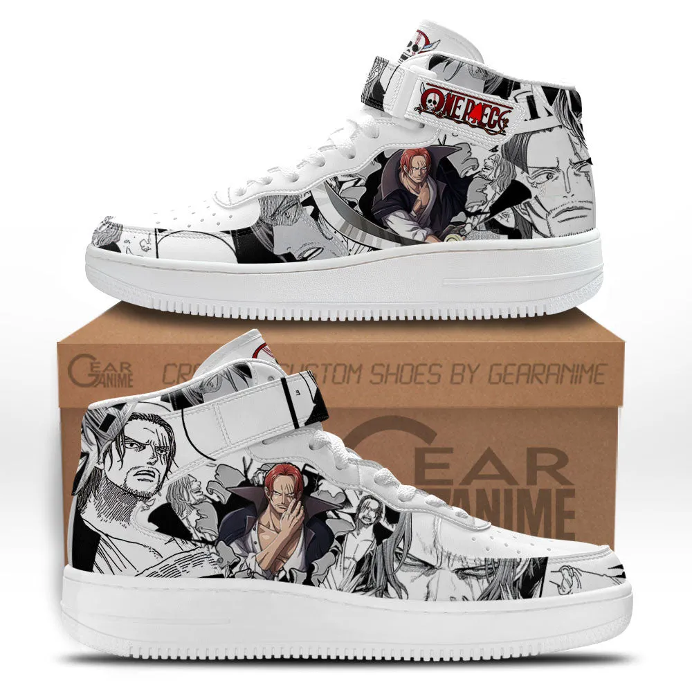 Shanks Sneakers Air Mid OP Custom Anime Shoes Mix Manga