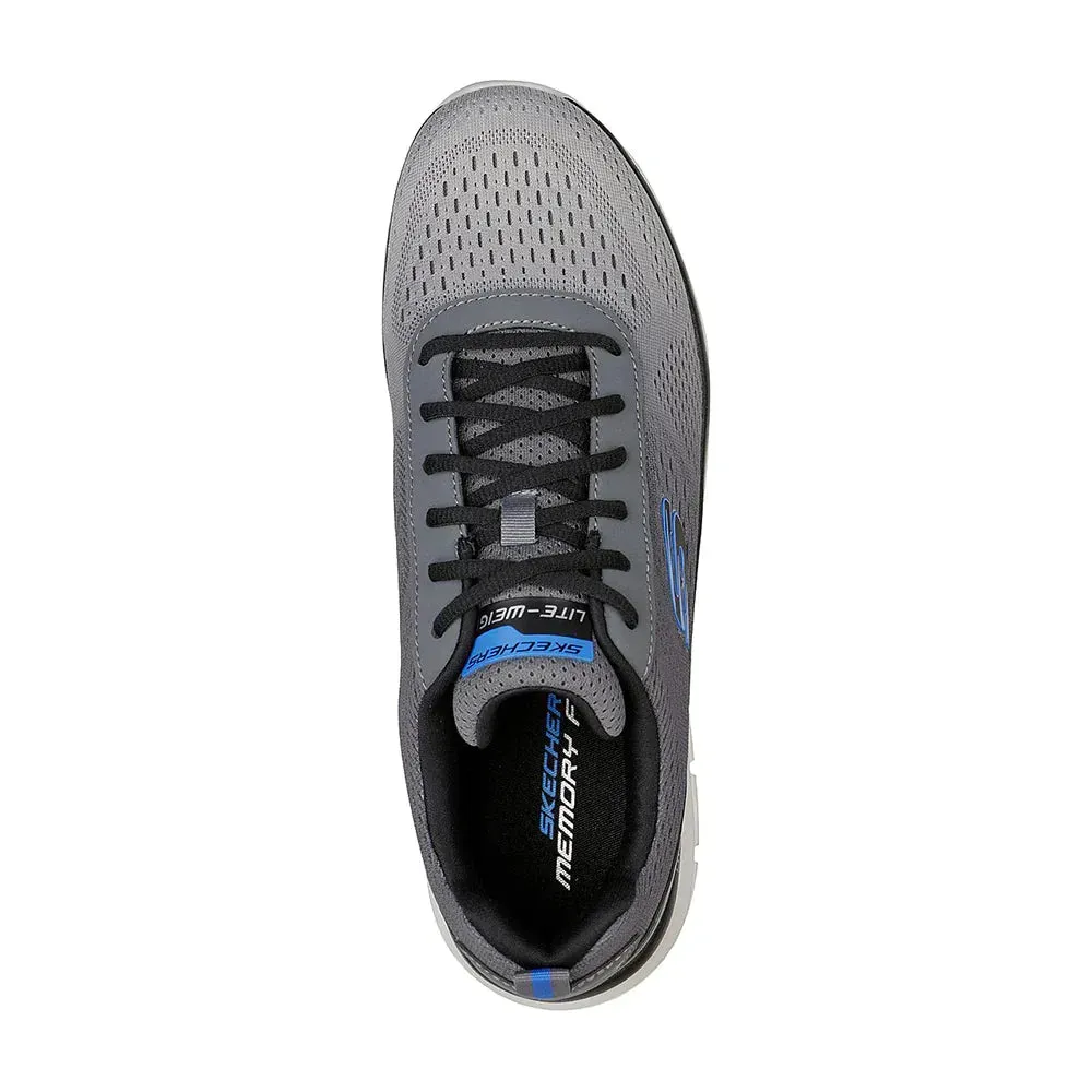 Skechers Men's Track Ripkent Shoes - Charcoal / Grey / Blue