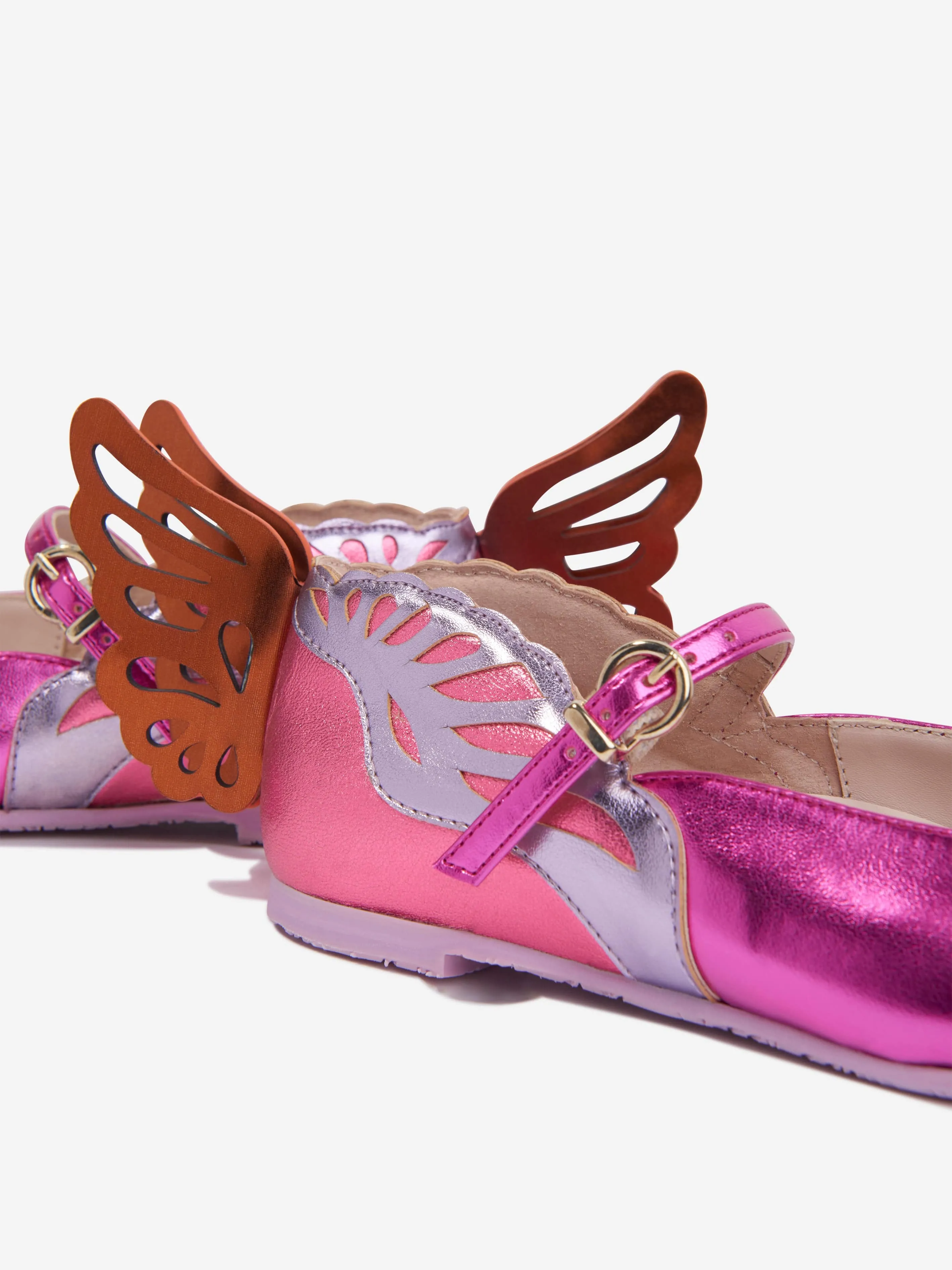 Sophia Webster Girls Leather Heavenly Shoes in Pink