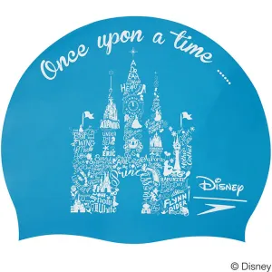 Speedo - Disney Princess Castle Junior Slogan Silicone Cap - Blue/White