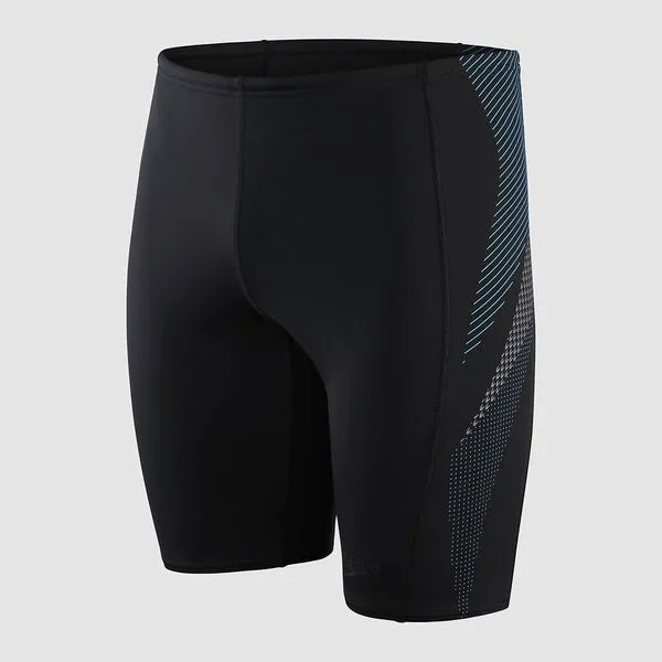 Speedo Mens Tech Panel Jammer - Black/Blue