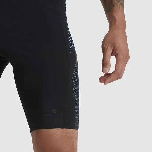 Speedo Mens Tech Panel Jammer - Black/Blue