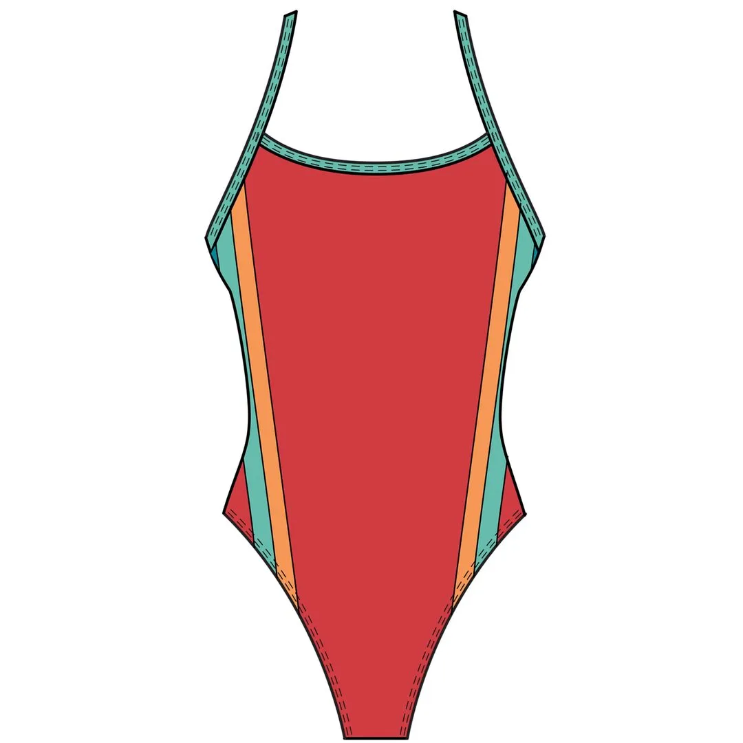 Speedo Women's Color Block One Back One Piece Swimsuit