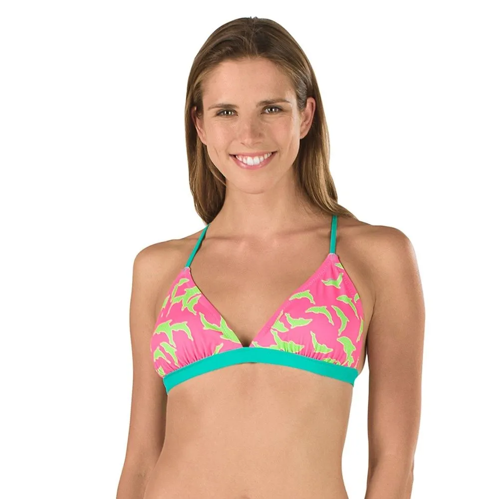 Speedo Women's Turnz Tie Back Bikini Swim Top