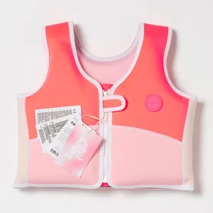 SUNNYLiFE Melody the Mermaid Swim Vest Neon Strawberry