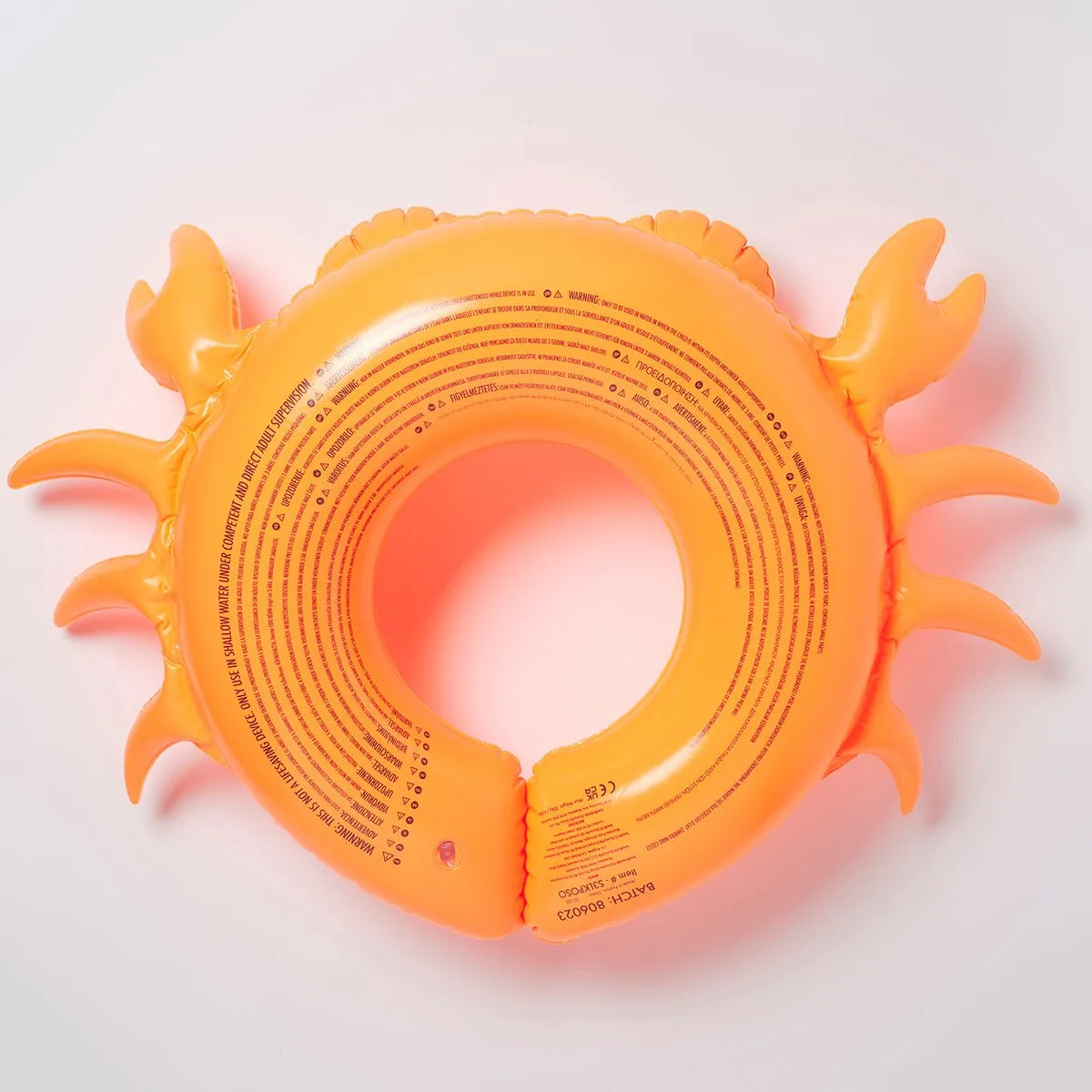 SUNNYLiFE Orange Color Inflatable Kiddy Pool Ring Sonny The Sea Creature