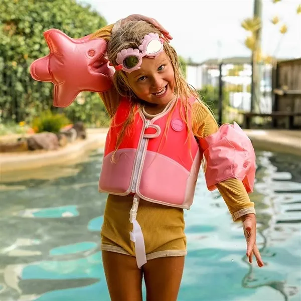 SunnyLife Swim Vest Melody the Mermaid Neon Strawberry