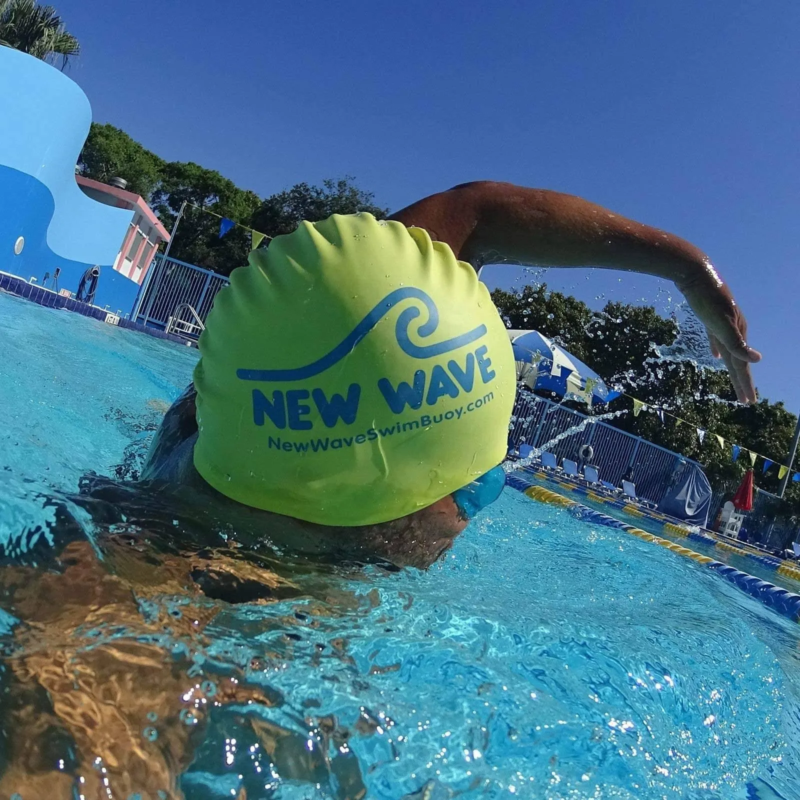 Swim Cap Yellow - New Wave Silicone Swim Cap