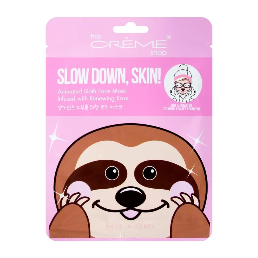 The Creme Shop Slow Down, Skin! Animated Sloth Face Mask - Renewing Rose