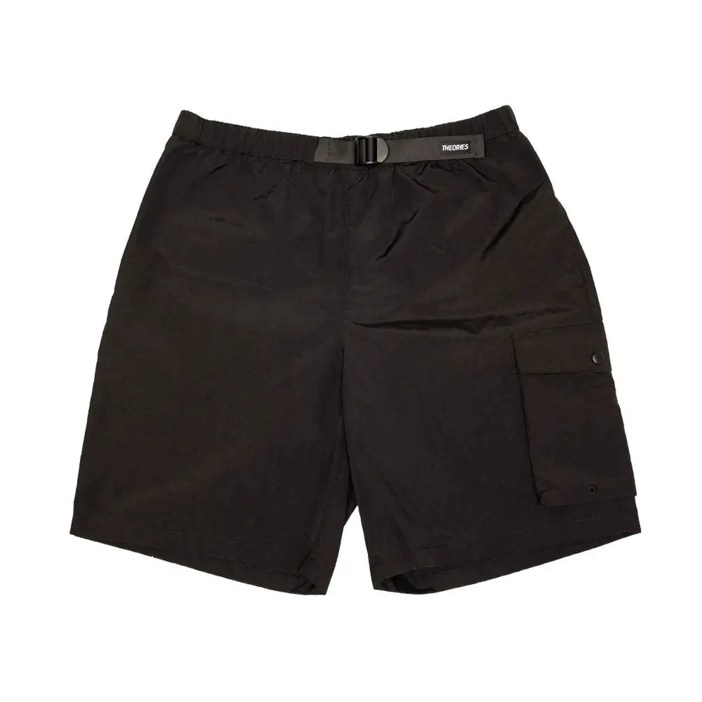 THEORIES NYLON HIKING SHORTS BLACK