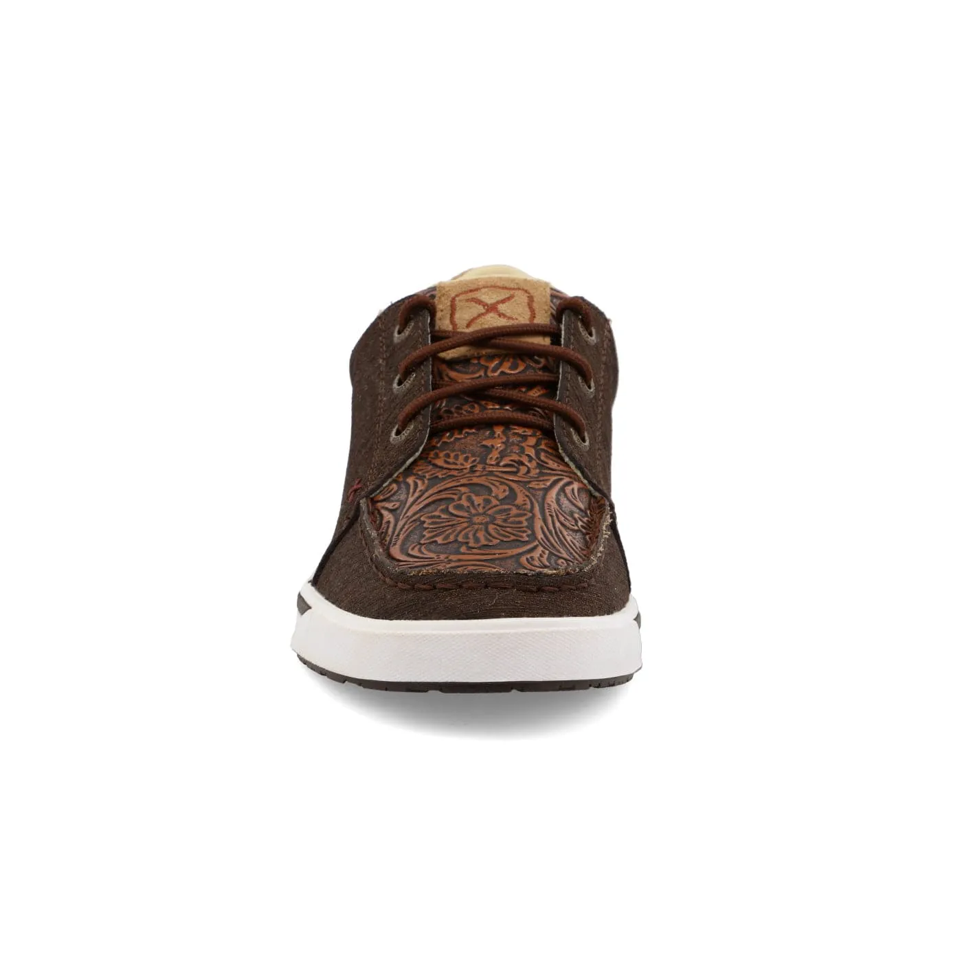 Twisted X Women's Cocoa & Tooled Brown Kicks Shoe WCA0065