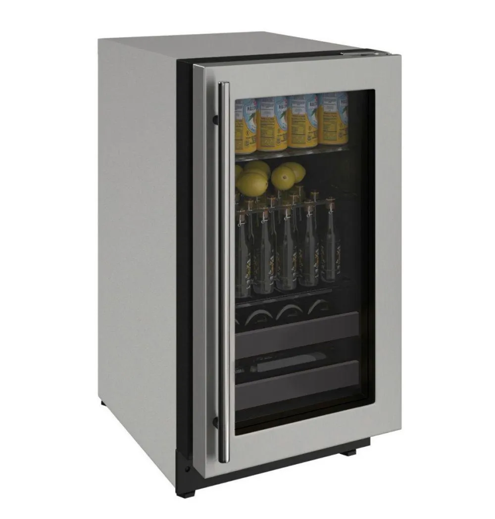 U-Line U2218BEVS00A 2218bev 18" Beverage Center With Stainless Frame Finish and Field Reversible Door Swing (115 V/60 Hz)