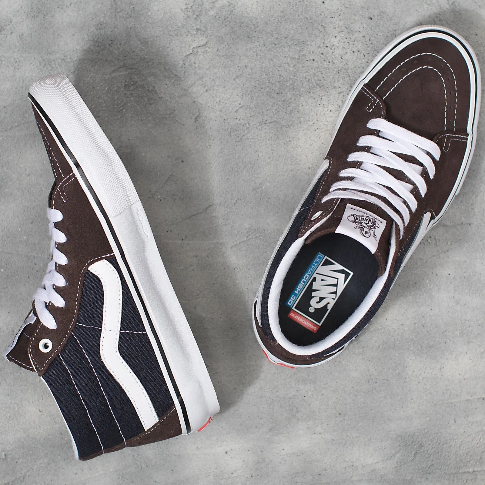 Vans Skate Grosso Mid Shoes - Dark Brown/Navy