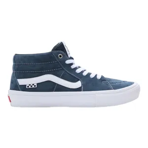 VANS SKATE GROSSO MID SHOES PIG SUEDE BLUE/WHITE