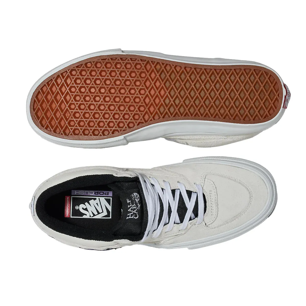 VANS SKATE HALF CAB SHOES - BLANC DE BLANC